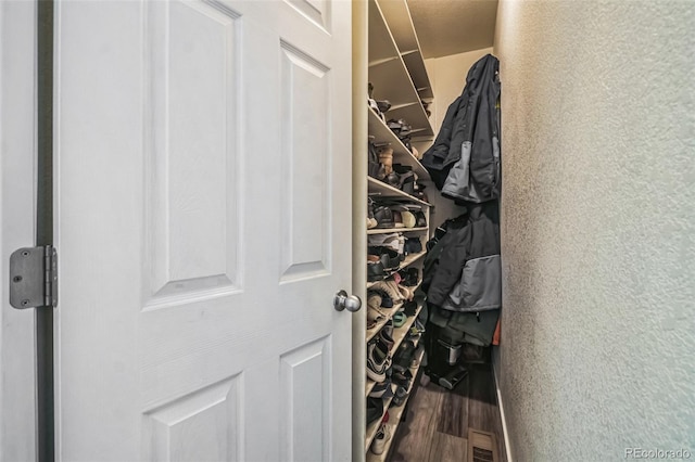13644 Ulster St, Thornton, CO 80602 - walk in closet featuring wood finished floors