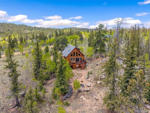 146 Atoka Dr, Como, CO 80432 - aerial view of property and surrounding area featuring a heavily wooded area