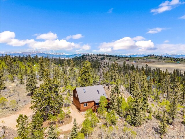 146 Atoka Dr, Como, CO 80432 - view from above of property featuring a mountainous background and a forest