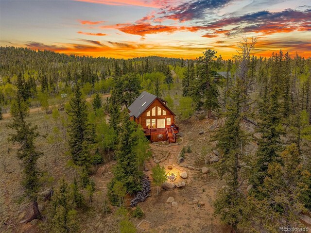 146 Atoka Dr, Como, CO 80432 - aerial view at dusk of a view of trees