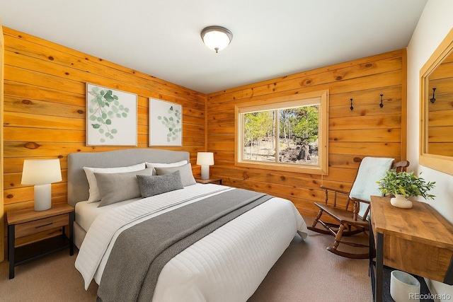 146 Atoka Dr, Como, CO 80432 - bedroom featuring wood walls and carpet floors