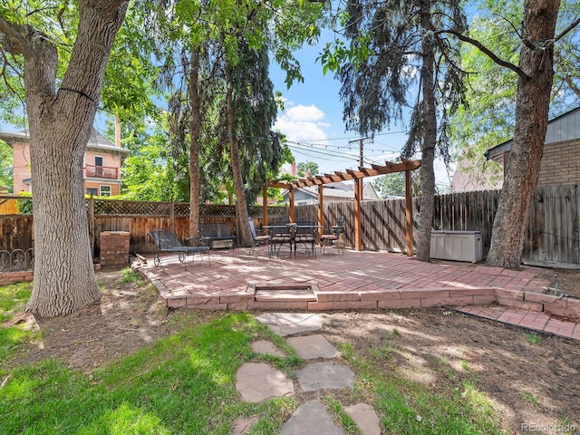 view of yard with a patio