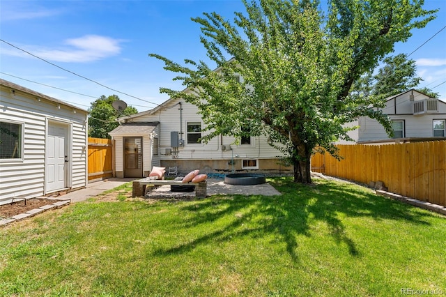 view of yard with a patio area