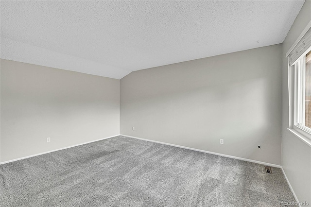 3890 S Atchison Way Unit B, Aurora, CO 80014 - spare room with carpet flooring, a textured ceiling, and lofted ceiling