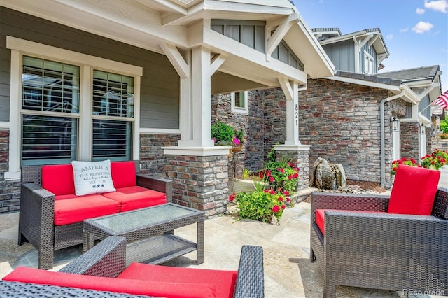 view of patio / terrace featuring outdoor lounge area