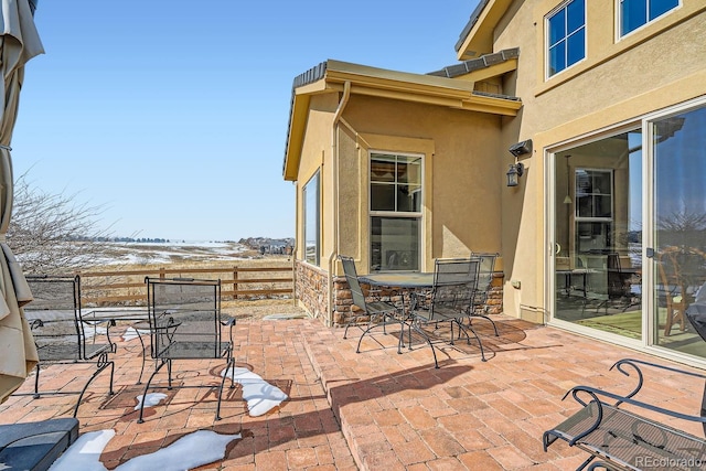 view of patio with outdoor dining area