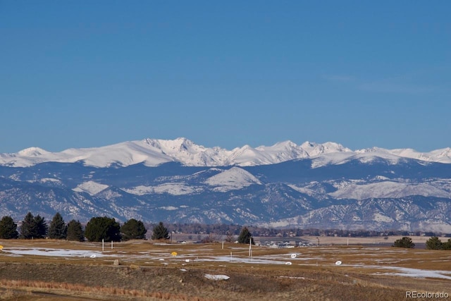 property view of mountains with a rural view