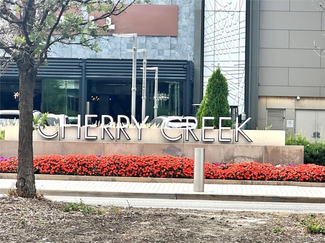 view of community sign