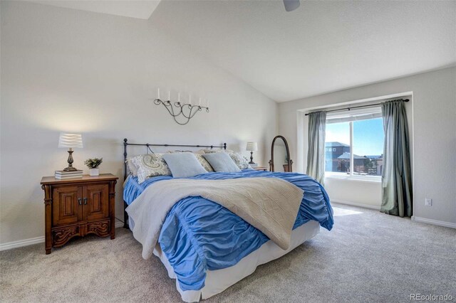 1944 Queens Canyon Ct, Colorado Springs, CO 80921 - carpeted bedroom featuring baseboards and vaulted ceiling