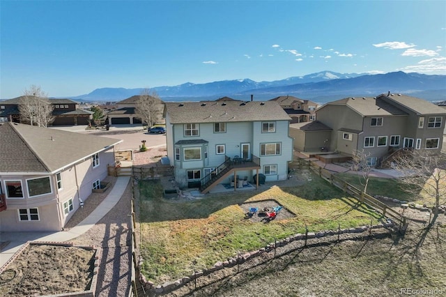 1944 Queens Canyon Ct, Colorado Springs, CO 80921 - birds eye view of property with a residential view and a mountain view