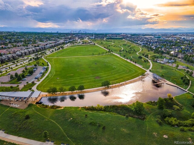 9266 E 35th Ave, Denver, CO 80238 - aerial view at dusk of a water view and a city view