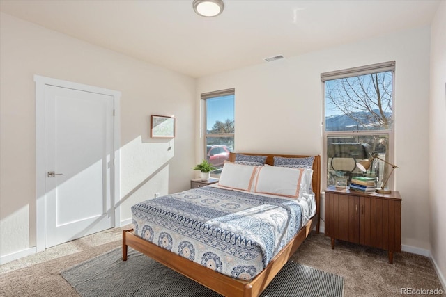 view of carpeted bedroom