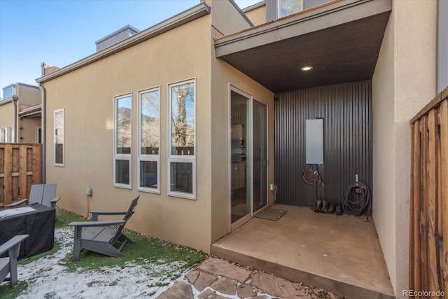 rear view of house featuring a patio area