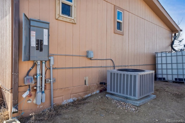 6670 Indian Village Hts, Fountain, CO 80817 - view of home's exterior featuring central AC unit, electric panel, and fence