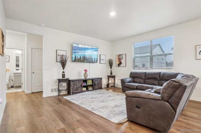 715 N Amory St, Watkins, CO 80137 - living area with light wood-style floors and baseboards