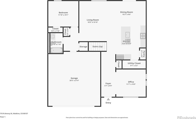 715 N Amory St, Watkins, CO 80137 - property floor plan
