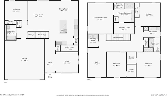 715 N Amory St, Watkins, CO 80137 - floor plan / room layout
