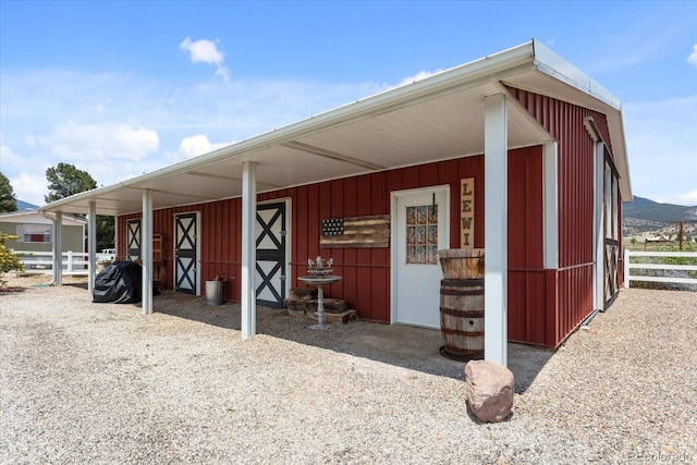 view of horse barn