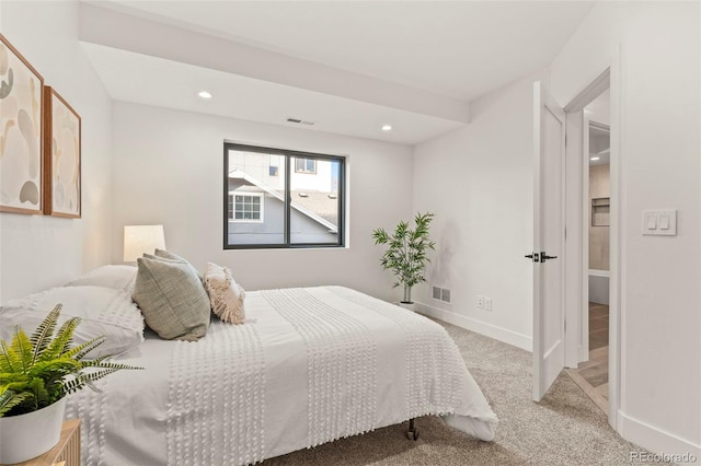 view of carpeted bedroom