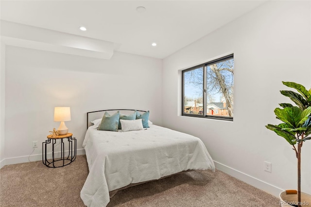 view of carpeted bedroom