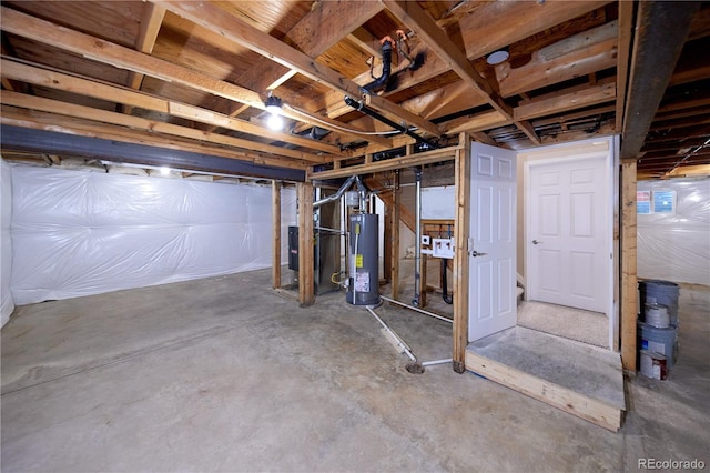 8713 E Roundtree Ave, Greenwood Village, CO 80111 - unfinished basement with gas water heater