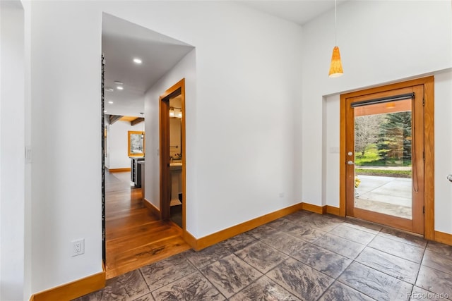 475 Vail Cir, Dillon, CO 80435 - foyer entrance with baseboards and recessed lighting