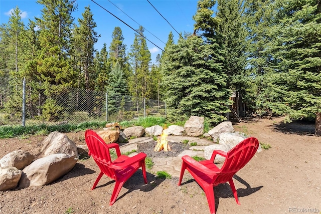 475 Vail Cir, Dillon, CO 80435 - view of yard featuring a fire pit