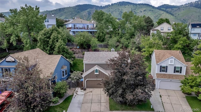 573 Entrada Dr, Golden, CO 80401 - aerial view of residential area featuring a mountain backdrop