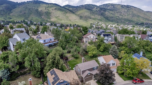 573 Entrada Dr, Golden, CO 80401 - aerial view of residential area featuring a mountainous background