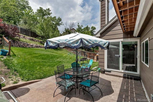 573 Entrada Dr, Golden, CO 80401 - view of patio / terrace featuring outdoor dining space
