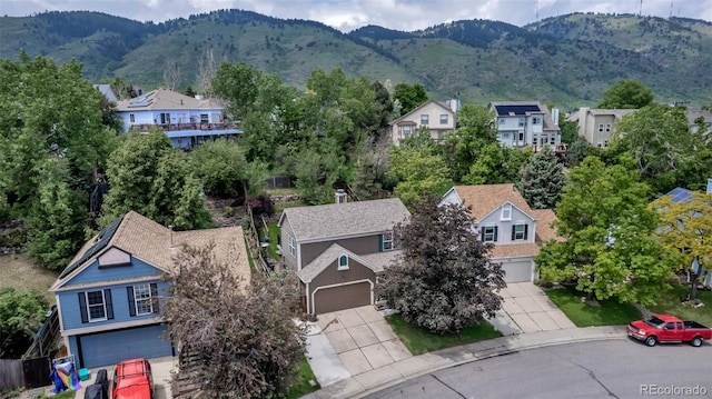 573 Entrada Dr, Golden, CO 80401 - aerial view of residential area featuring mountains