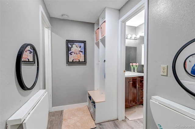 573 Entrada Dr, Golden, CO 80401 - laundry room featuring light wood-type flooring