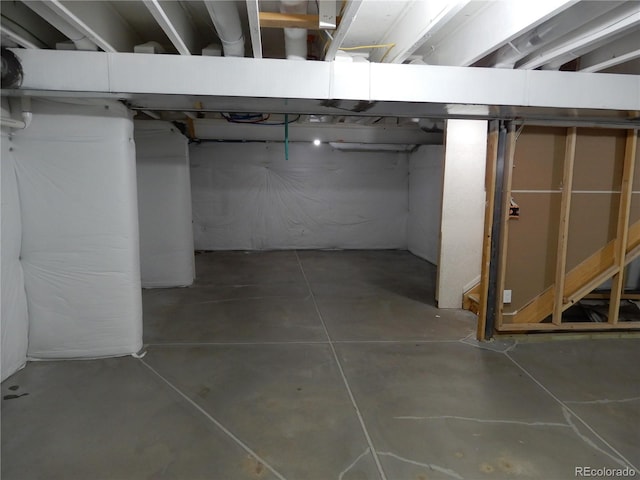 view of basement