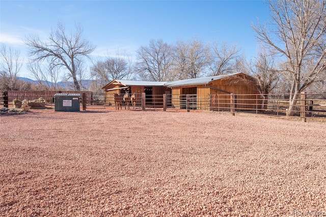 view of front of home with an outbuilding