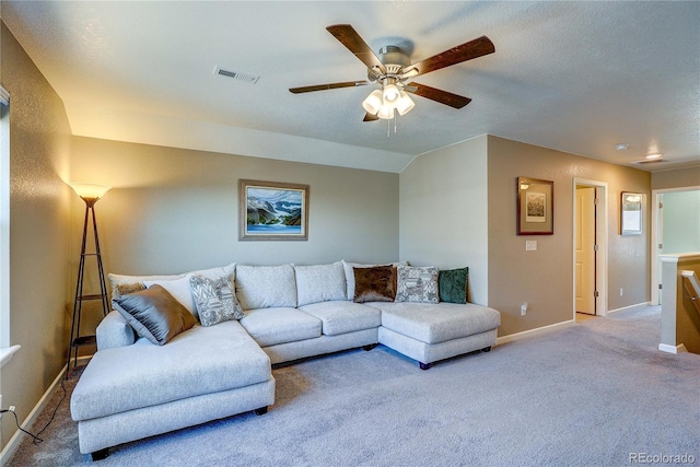 15619 Syracuse Way, Thornton, CO 80602 - carpeted living area featuring baseboards and a ceiling fan