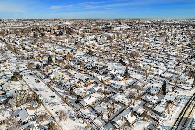 view of snowy aerial view