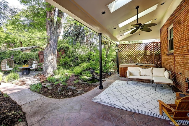 1661 Oneida St, Denver, CO 80220 - view of patio with ceiling fan and an outdoor living space