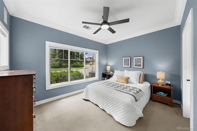 16600 Las Ramblas Ln Unit A, Parker, CO 80134 - carpeted bedroom with ornamental molding and ceiling fan
