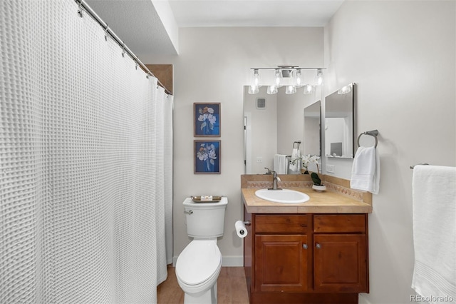 16600 Las Ramblas Ln Unit A, Parker, CO 80134 - full bath with vanity and a shower with shower curtain