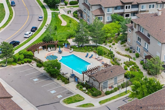 16600 Las Ramblas Ln Unit A, Parker, CO 80134 - drone / aerial view of a pool area