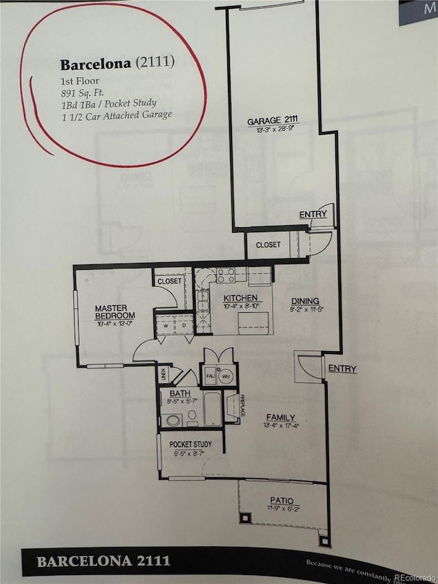 16600 Las Ramblas Ln Unit A, Parker, CO 80134 - view of property floor plan