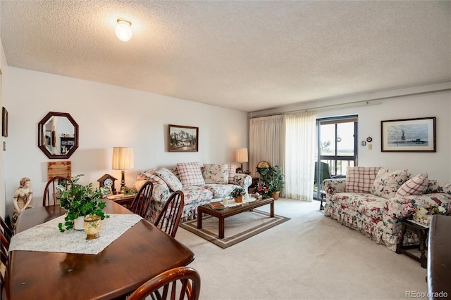13902 E Marina Dr Unit 303, Aurora, CO 80014 - living area with light carpet and a textured ceiling