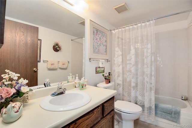 13902 E Marina Dr Unit 303, Aurora, CO 80014 - full bathroom featuring toilet, shower / bath combo, and vanity