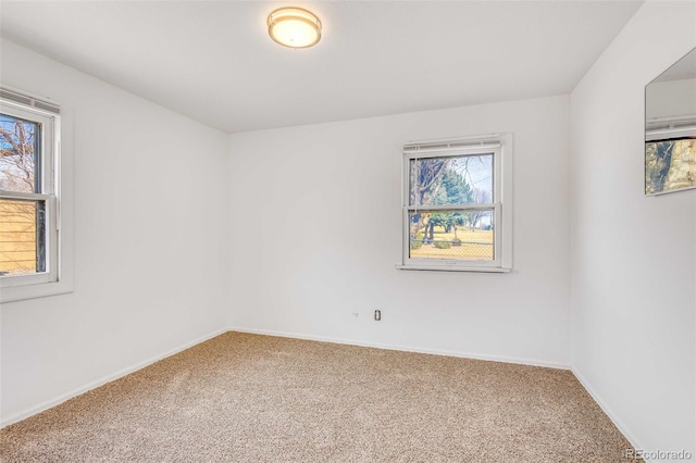 spare room with carpet floors