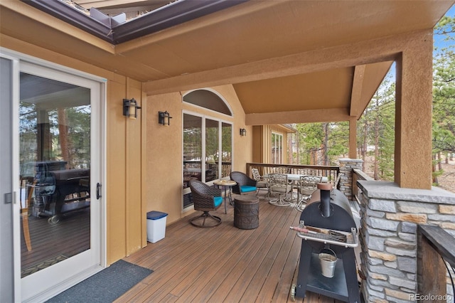 1524 Fox Acres Dr Unit 412, Red Feather Lakes, CO 80545 - wooden deck featuring area for grilling
