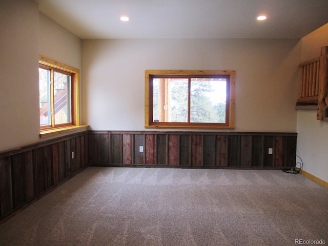 carpeted spare room with a healthy amount of sunlight