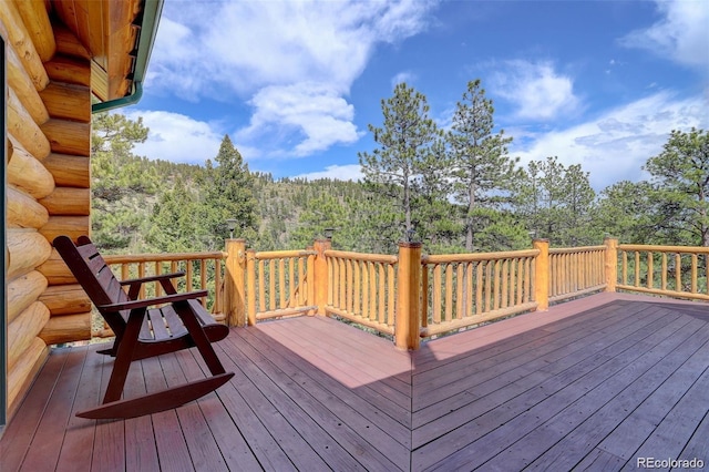 view of wooden terrace