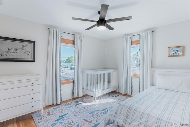 2034 Newton St, Denver, CO 80211 - bedroom with wood finished floors and ceiling fan