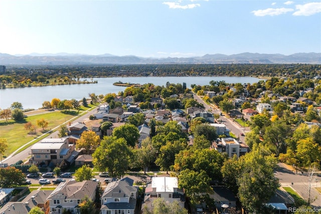 2034 Newton St, Denver, CO 80211 - aerial view of residential area featuring a water and mountain view