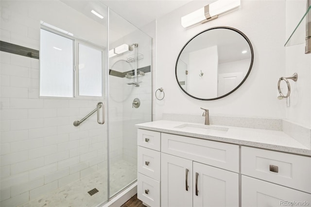2880 S High St, Denver, CO 80210 - full bathroom featuring a shower stall and vanity